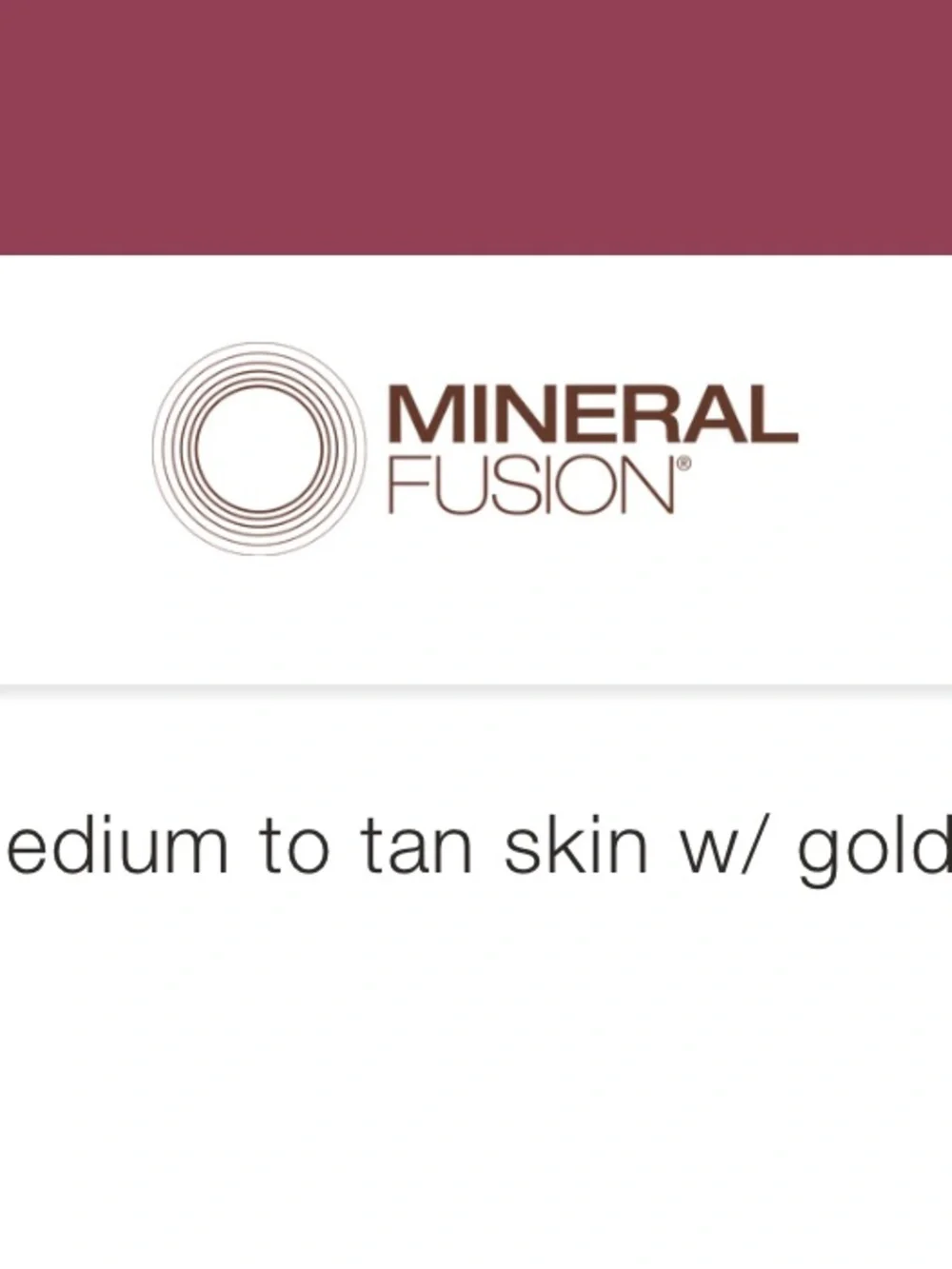MINERAL FUSION PRESSED POWDER FOUNDATION WARM 3  Golden New